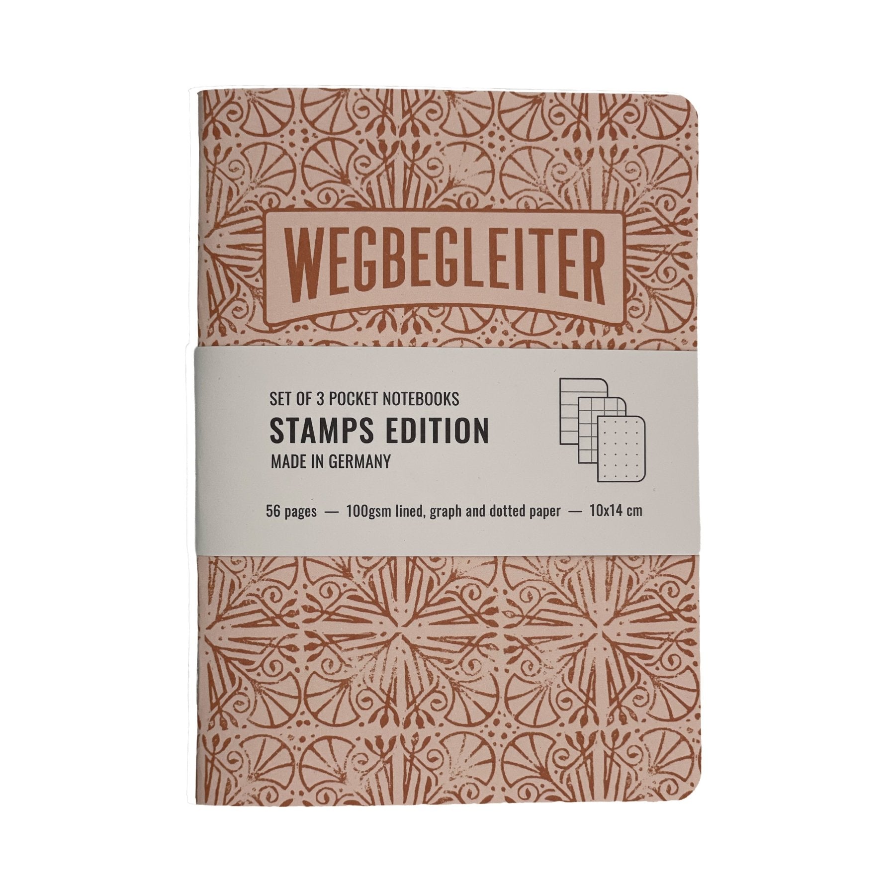WEGBEGLEITER Set aus 3 Notizheften - Stamps Edition - PenJoy